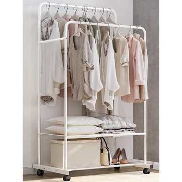 晾衣架陽臺家用折疊掛衣架落地臥室曬衣服架子移動簡易晾衣桿室內