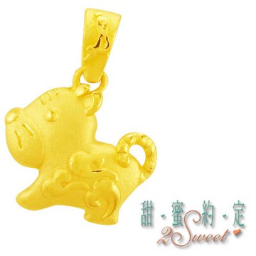 【甜蜜約定】甜蜜純金十二生肖墬飾-虎-約重0.58錢(PE-S3106)