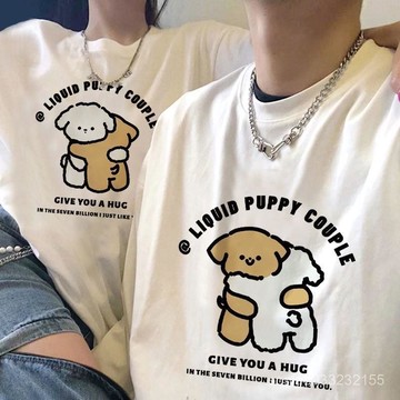 爆殺特價✔【兩件裝】情侶衣服夏季高級感2024不一樣特別的五分袖短袖t恤衫 LEPK