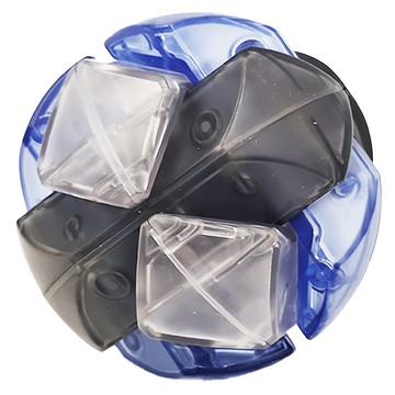 YouRPUZZLE 孔明鎖-足球鎖 L2737 益智玩具 訓練邏輯思維  星朗 藍色 + 黑色 + 白色  1組