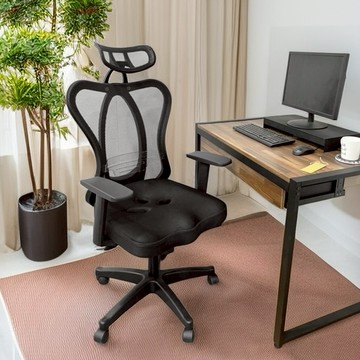 凱堡家居｜歐文流線型高透氣全網三孔成型泡棉電腦椅 台灣製 一年保固  辦公椅 三孔椅【A17937】