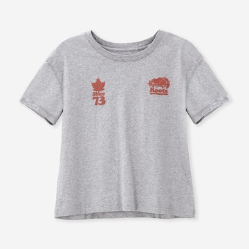 Roots女裝- ROOTS SPORTING GOODS 短袖上衣 (灰色)
