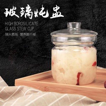 IC玻璃燉盅耐高溫廚房家用小號帶蓋寶寶蒸蛋煲湯罐隔水燉燕窩內膽