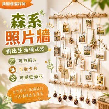 隔日達🔥一年保固 照片牆掛飾 diy 相片牆 相片展示 房間牆面裝飾 原木照片掛 民宿佈置 乾燥花掛飾