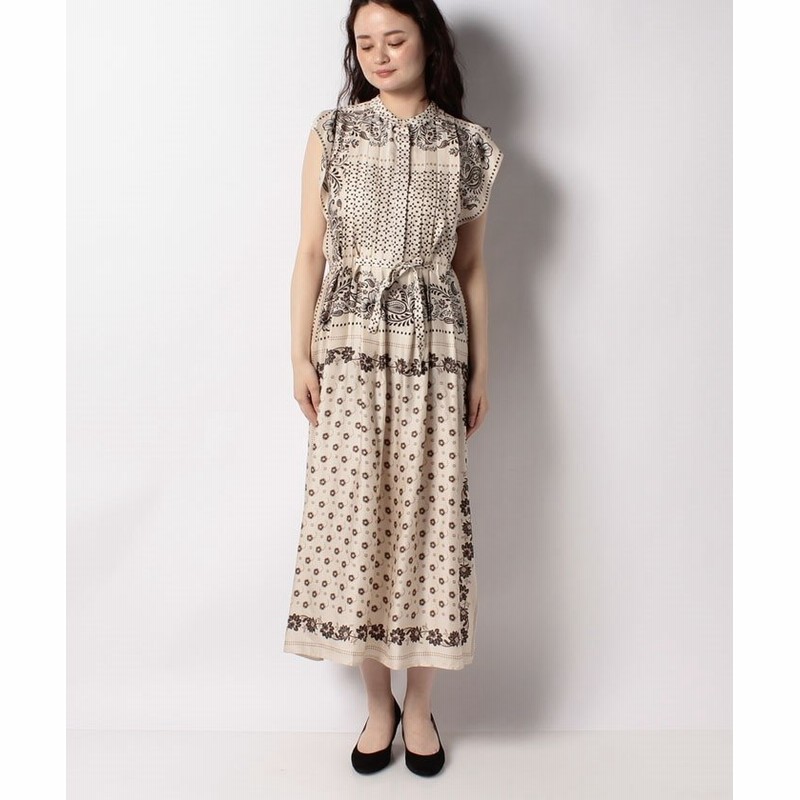 シスレー バンダナプリントサテンノースリーブカフタンワンピース レディース ホワイト M 国内l相当 Sisley 通販 Lineポイント最大get Lineショッピング