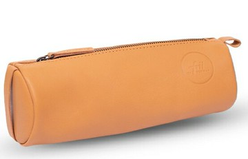 強強滾優選~【Frii自由】真皮筆袋｜琥珀澄｜防潑水真皮
