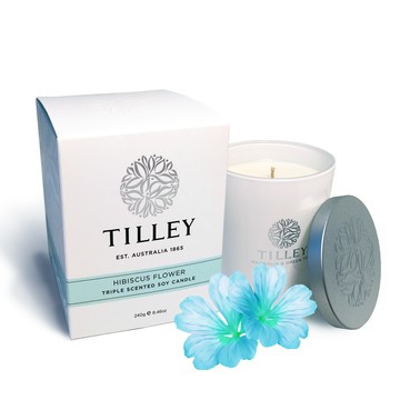Tilley百年特莉 芙蓉花香氛大豆蠟燭240g