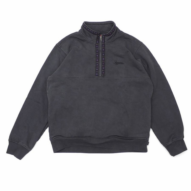 シュプリーム SUPREME Overdyed Half Zip Up Sweatshirt ハーフジップ ...