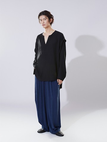 銅氨絲休閒設計感長褲子