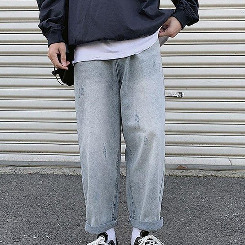 デニムパンツ メンズ 細身 デニム ワイドパンツ ボトムス ロングパンツ 春夏 ジーンズ ジーパン 無地 ゆったり パンツ カッコイイ ブルー メンズファッション 通販 Lineポイント最大get Lineショッピング