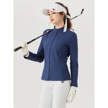 FG高爾夫風衣女士防風保曖磨毛秋冬golf外套韓版收腰高端運動女裝