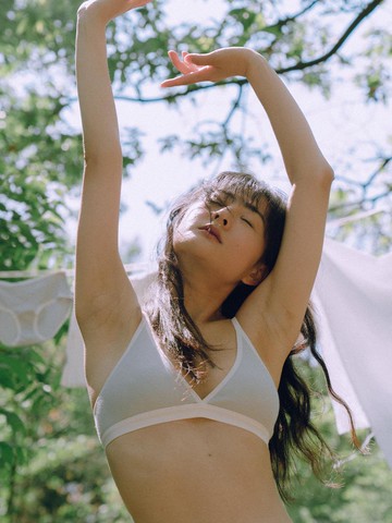 Triangle Ribbed Modal Bralette [Gray]