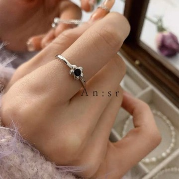 An:Sr—「小花 氣質 戒指」尺寸可調節 ins 韓系 飾品 戒指B0031