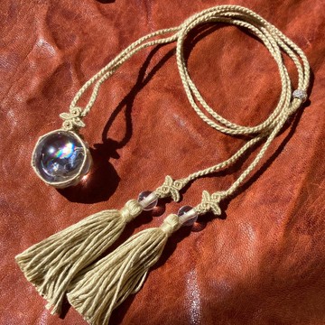 -蠶絲線- 艾瑞斯石英縷空編織項鍊