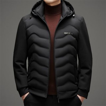 【米蘭精品】現貨+預購 頂級真羽絨外套90%鴨絨羽絨衣秋冬外套上衣大碼休閒男裝-連帽可卸休閒純色2色74mt91