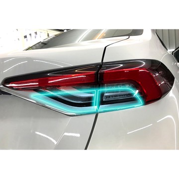 小馬汽車工坊_TOYOTA_ COROLLA_ALTIS_12有色透明尾燈貼_DIY尾燈貼