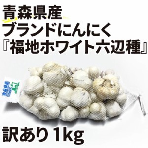 訳あり にんにく サイズ混合 1kg  国産 青森県産 福地ホワイト六片種 訳あり 白にんにく 玉 1kg 乾燥 送料無料