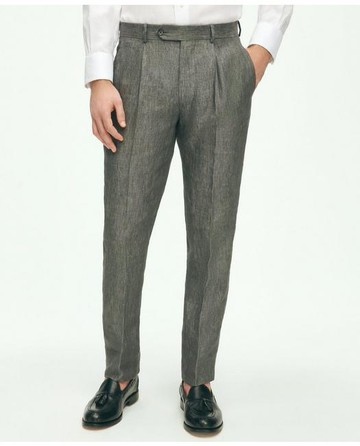 Brooks Brothers Men's Slim Fit Linen Suit Pants | Grey | Size 34 30
