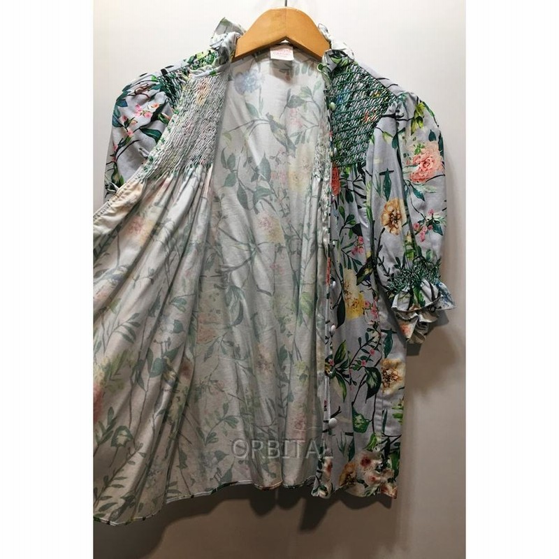 経堂) LORETTA CAPONI ロレッタカポーニ フラワー ブラウス