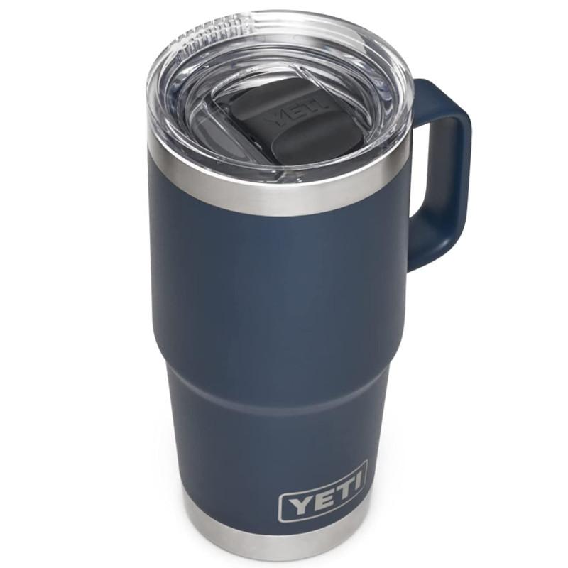 イエティ YETI Rambler 20oz ステンレス トラベルマグ 保温保冷 真空断熱 蓋つき ネイビー コーヒー アウトドア 送料無料