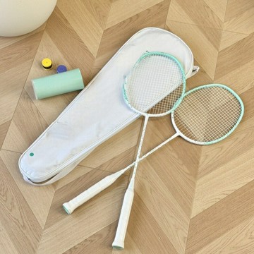 蒂芙家高顏值球拍碳纖維超輕速度進攻型羽毛球拍 配手膠 球桶球袋【益三和】可開發票