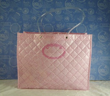 【震撼精品百貨】Little Twin Stars KiKi&LaLa 雙子星小天使~袋子_粉_壓紋