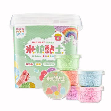 mamayo 米粒黏土螢光六色組