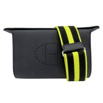 HERMES 愛馬仕 黑色 Togo牛革 Videpoches 肩背包 W刻 【二手名牌BRAND OFF】