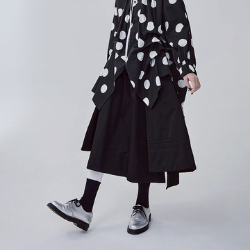 高低差鋪棉長裙