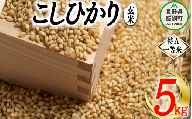 玄米 コシヒカリ 5kg 特A 沖縄県への配送不可 ふるさと振興公社 お米 こしひかり 信州 長野県 飯綱町 [1559]