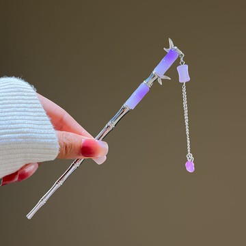 古風流蘇發簪慵懶步搖合金簪子簡約挽發盤發器新中式旗袍漢服發釵 z803