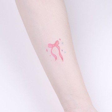 刺青紋身貼紙 - 蝴蝶結 2入