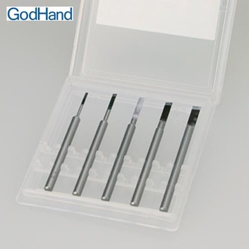 日本神之手GodHand特殊刃物鋼高精度雕刻刀鑽頭單刃刀5入組GH-BBH-1-3