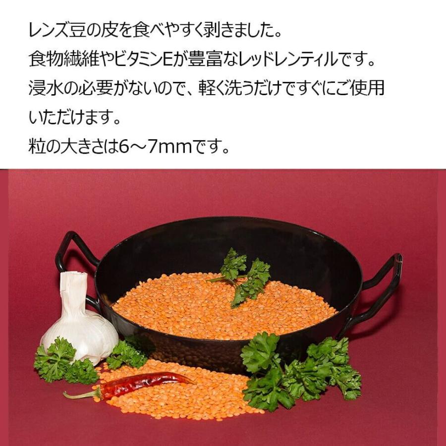 レンズ豆 赤 レッドレンティル 1kg 皮なし ヒラマメ レンズマメ 豆 ヒラマメ スープ カレー サラダ