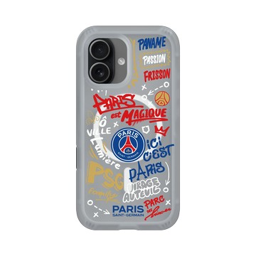 iPhone 17 AirX 流變灰 - PSG - Paris Saint-Germain - 塗鴉風