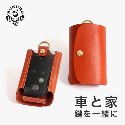 with- カバー 車 本革 キーケース スマートキー 鍵 窓付き 栃木レザー ...