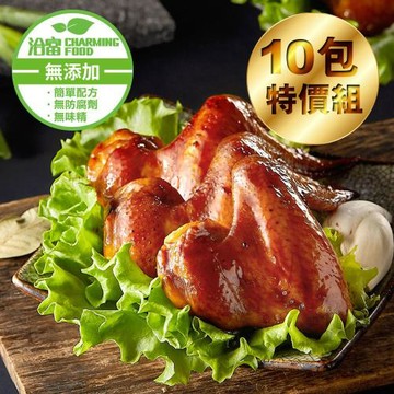 【洽富氣冷雞】星級嫩燻翅380gx10入組