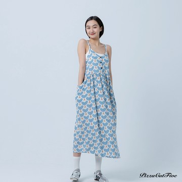 [涼感洋裝]清新扇形口袋細肩洋裝 PizzaCutFive PCF252487019