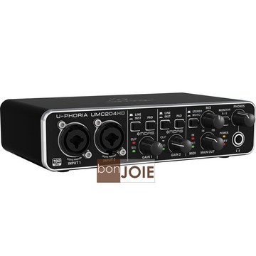 ::bonJOIE:: 美國進口 Behringer UMC204HD USB 錄音介面 (全新盒裝) USB2.0 德國耳朵牌 錄音卡 內建48V幻象 24Bit高取樣 UMC204 HD