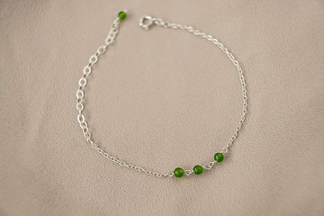 SV925/14KGF 小清新 Jade 迷你綠玉 手鍊/腳鍊