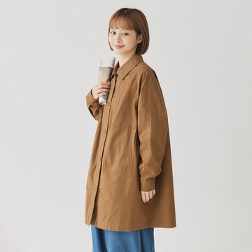 【Simply Yours】中長版風衣 咖啡F