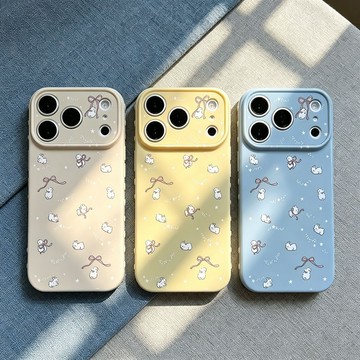 蝴蝶結兔適用防摔17pro手機殼女iPhone17PRO保護套新款小眾蘋果15