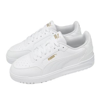 Puma 休閒鞋 Shuffle Downtown 男鞋 女鞋 白 金 皮革 復古 金標 402596-01