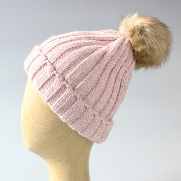 單秋冬季女士時尚針織帽冬加厚舒適保暖大球帽逛街出游冬帽女1入