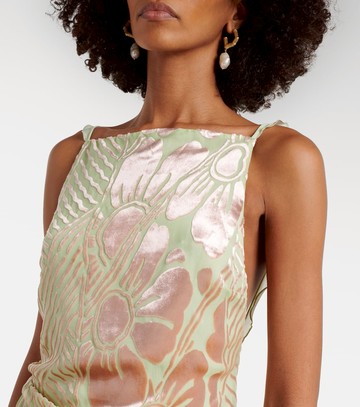 SIR Ventura floral velvet and mesh minidress