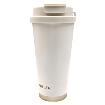 Well Life 悅生活 DILLER 美式大開口 316不鏽鋼金豔保溫杯 8.3cm大杯口 附時尚編織提繩  白色  520ml  1個