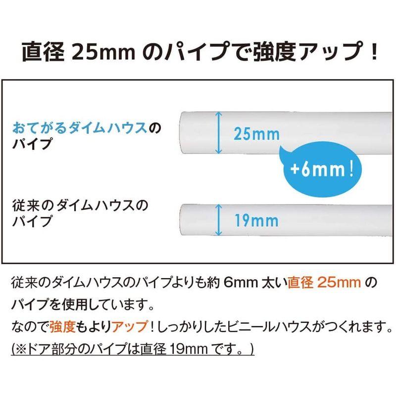 DAIM 夏は雨よけ、冬は保温で一年中使える おてがるダイムハウス 2.3m×2.3m 家庭用 温室ハウス 家庭用温室ハウス 温室 ビニール