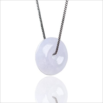 【願‧平安】冰種紫羅蘭平安扣項鍊 | 天然緬甸玉A貨翡翠 | 送禮