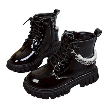 Bebemaru 女童款 軍靴 #0261  黑色  220mm