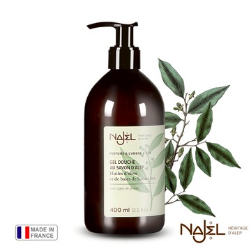 【1838歐洲保養】阿勒坡月桂油古皂液沐浴露400ml-木質沉香